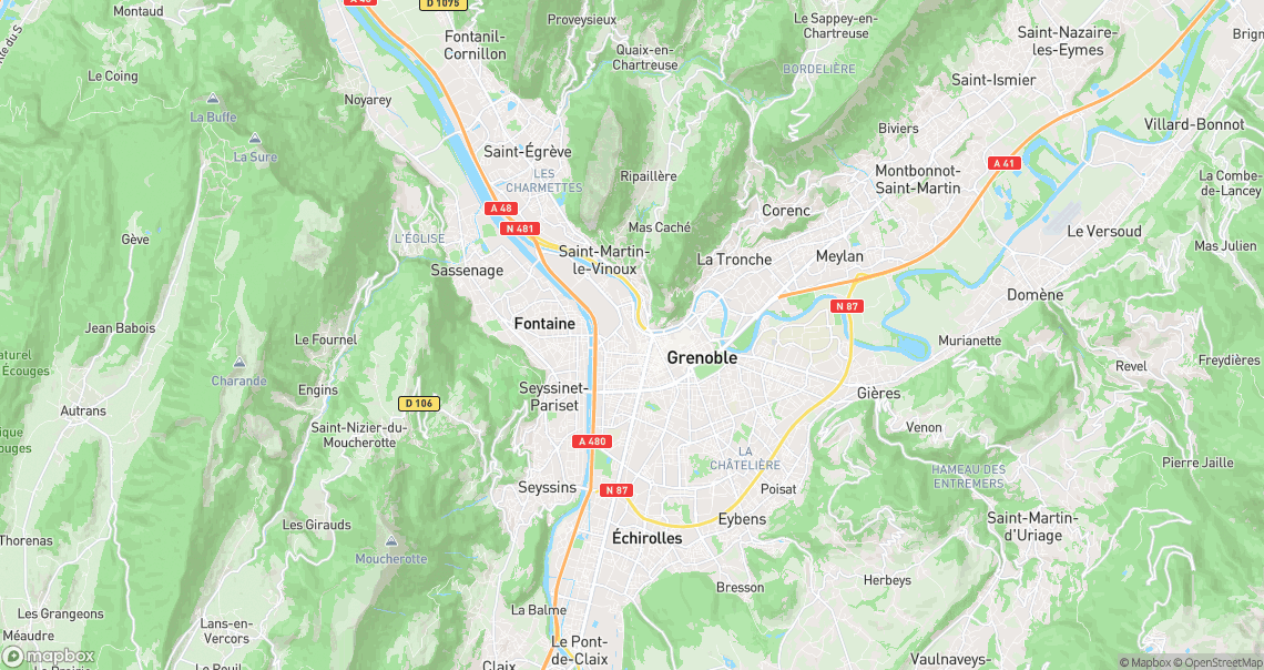 Localisation de la voiture à Grenoble