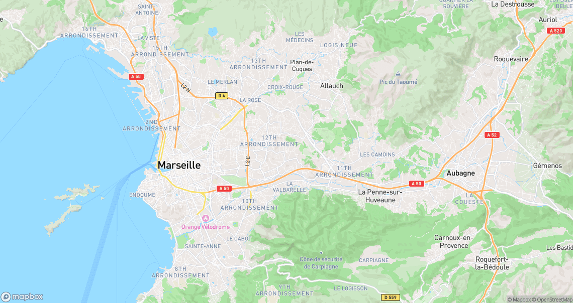 Localisation de la voiture à Marseille