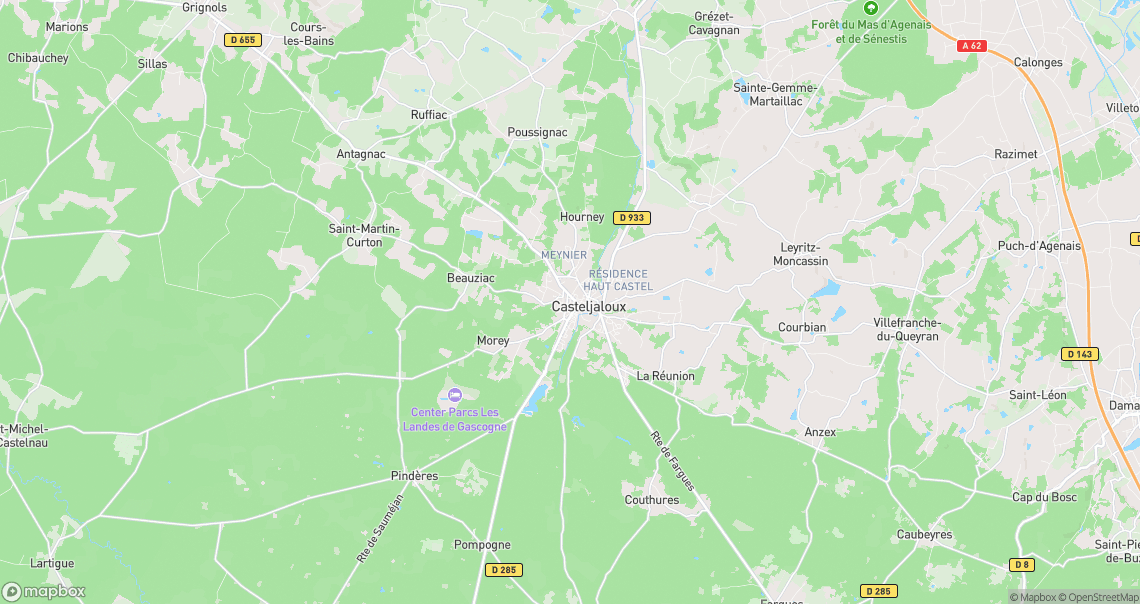 Localisation de la voiture à Casteljaloux