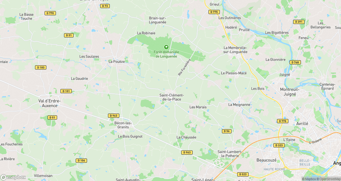 Localisation de la voiture à Saint-Clément-de-la-Place