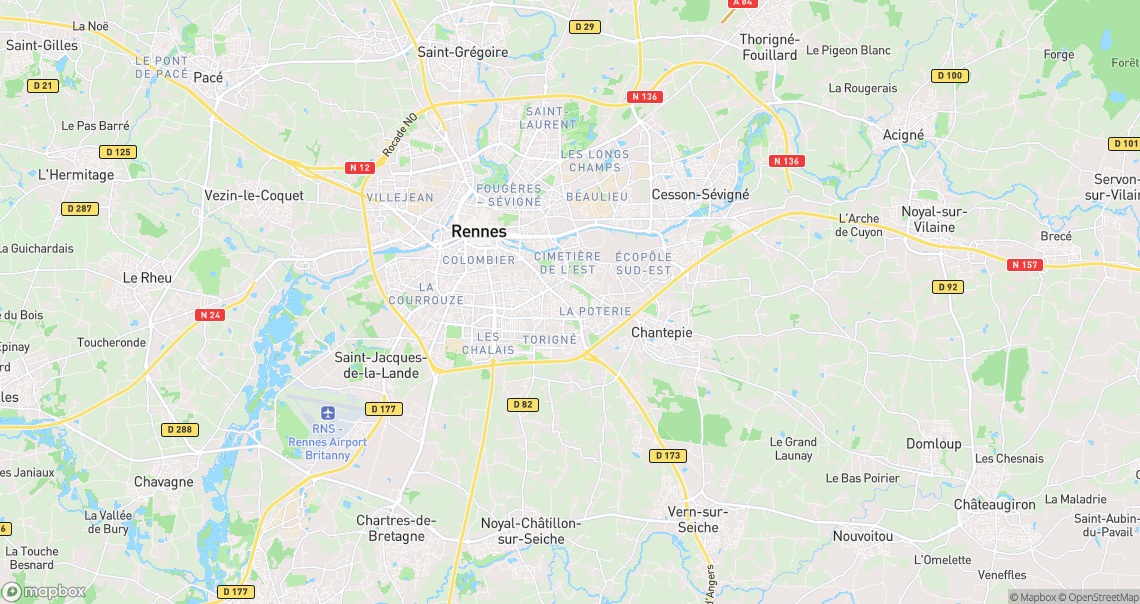 Localisation de la voiture à Rennes