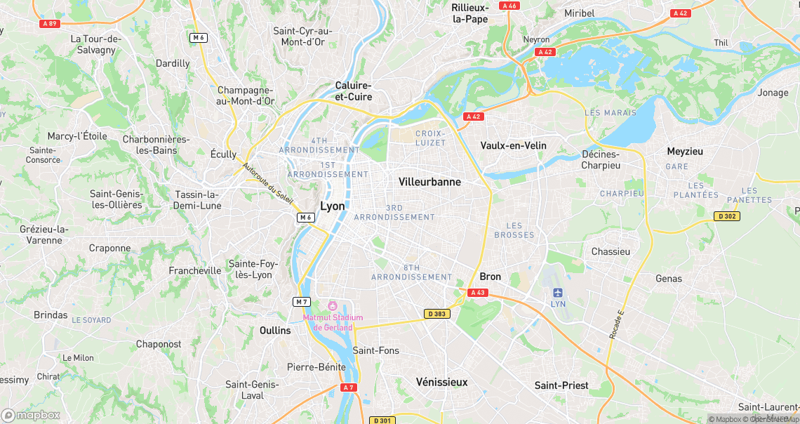 Localisation de la voiture à Lyon