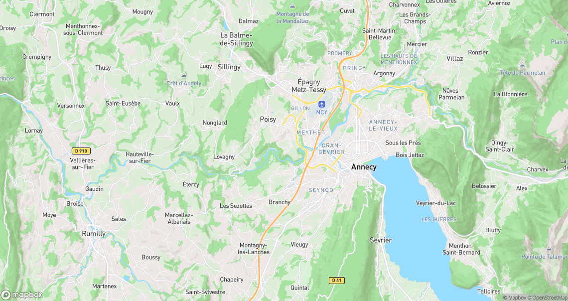 Localisation de la voiture à Poisy