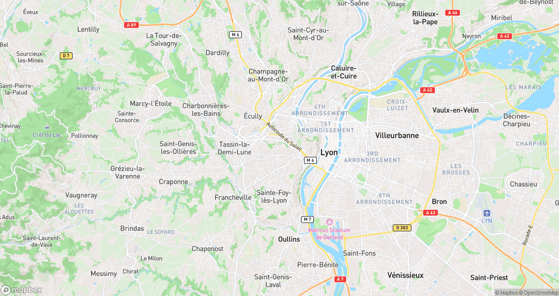 Localisation de la voiture à Lyon