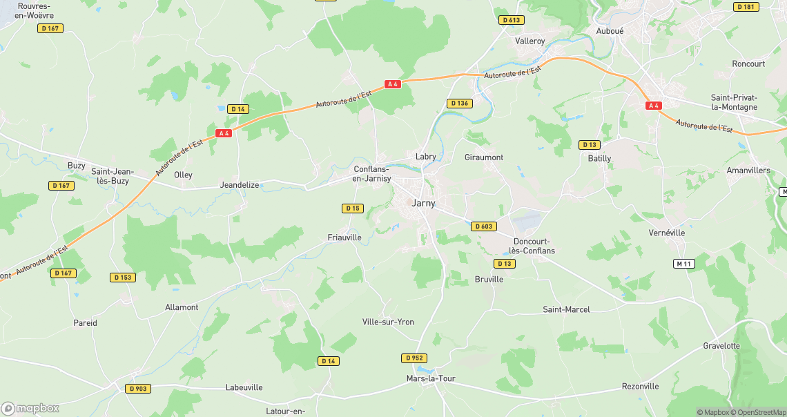 Localisation de la voiture à Jarny