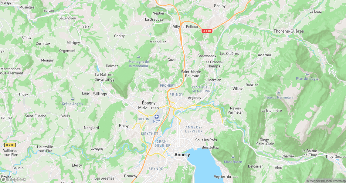 Localisation de la voiture à Annecy