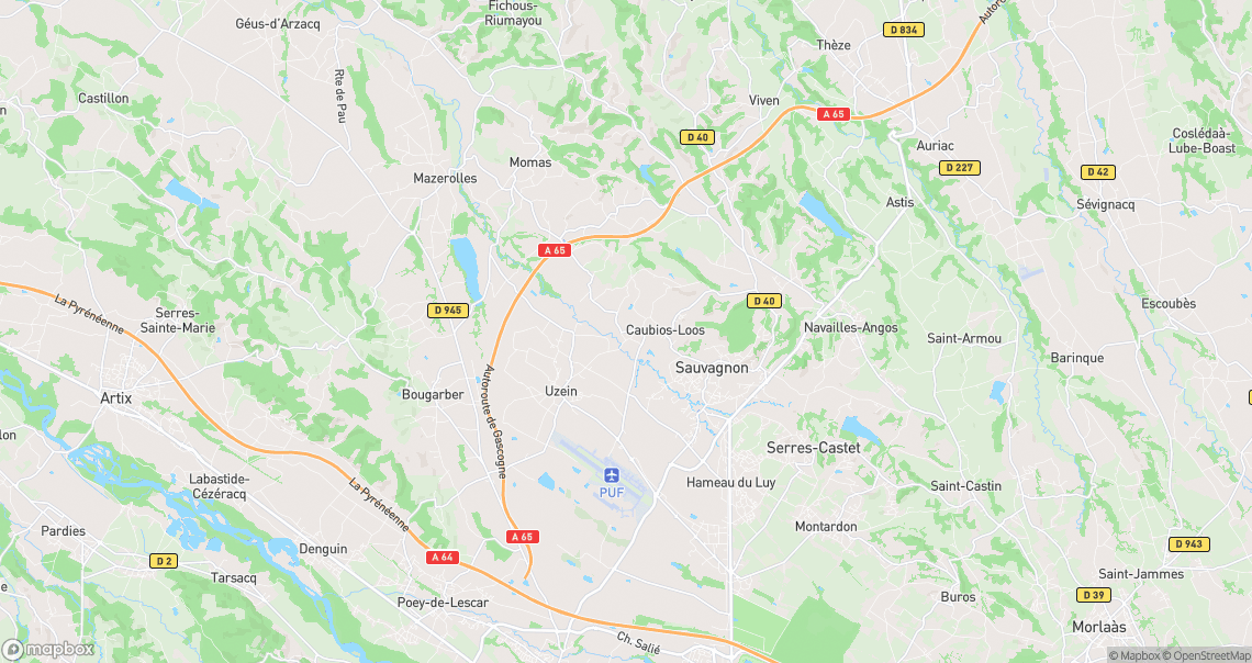 Localisation de la voiture à Caubios-Loos