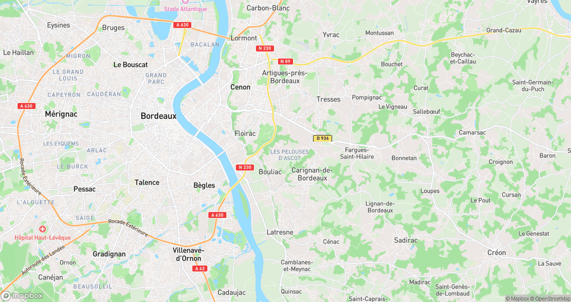 Localisation de la voiture à Bouliac
