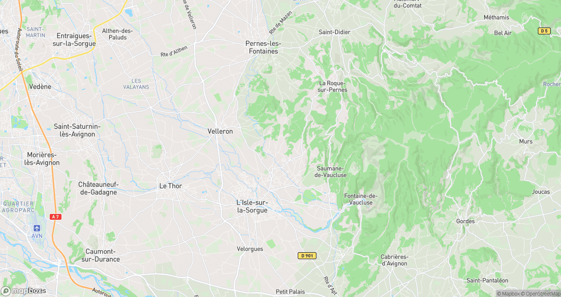 Localisation de la voiture à L'Isle-sur-la-Sorgue