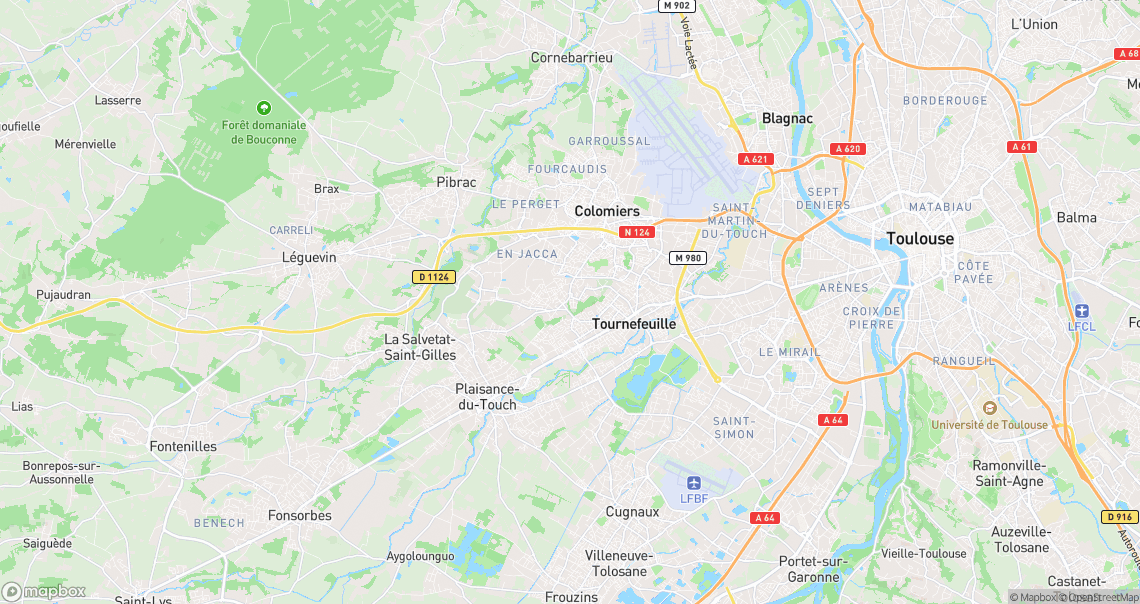 Localisation de la voiture à Tournefeuille