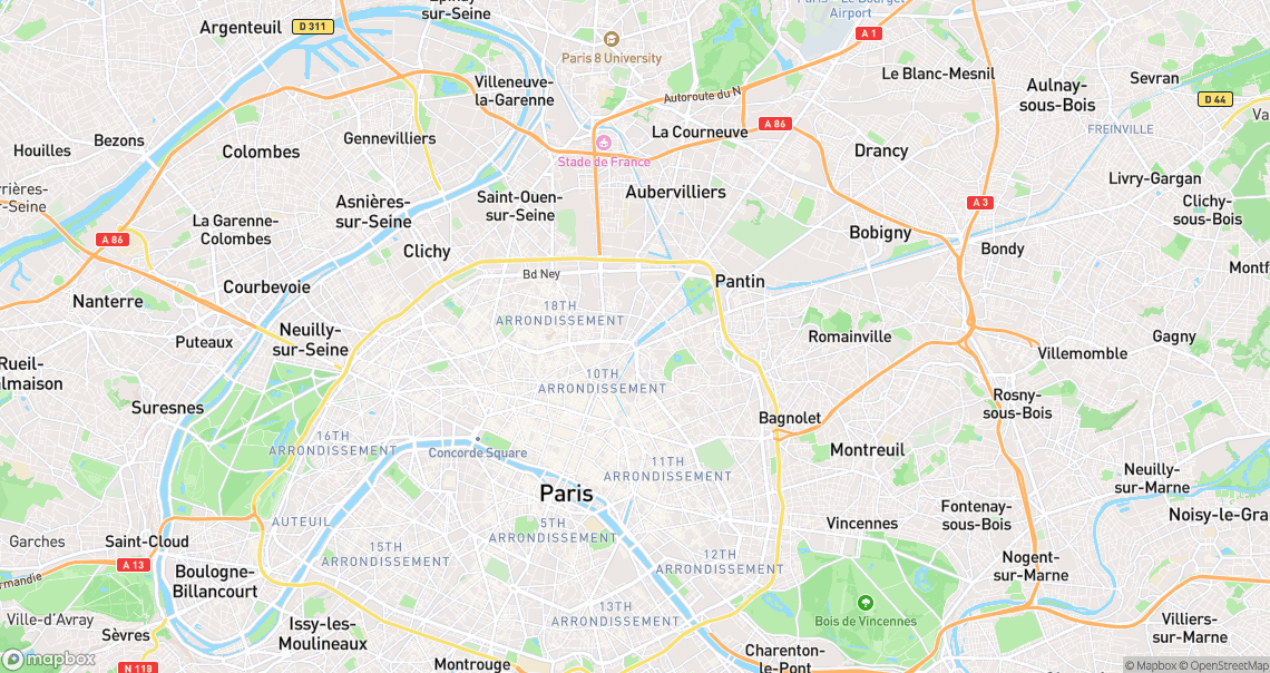 Localisation de la voiture à Paris