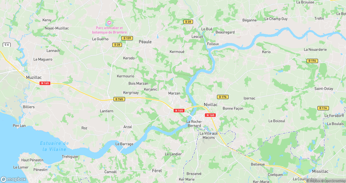 Localisation de la voiture à Marzan