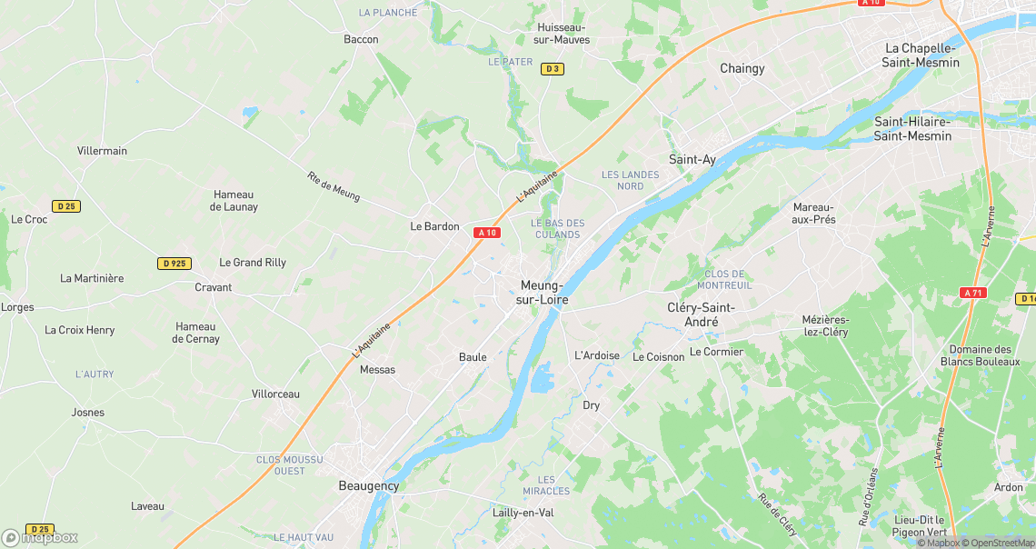 Localisation de la voiture à Meung-sur-Loire