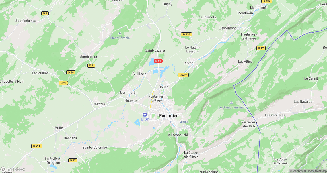 Localisation de la voiture à Doubs