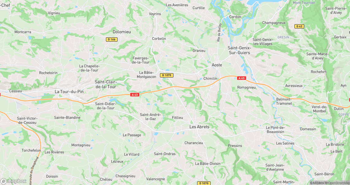 Localisation de la voiture à Les Abrets en Dauphiné