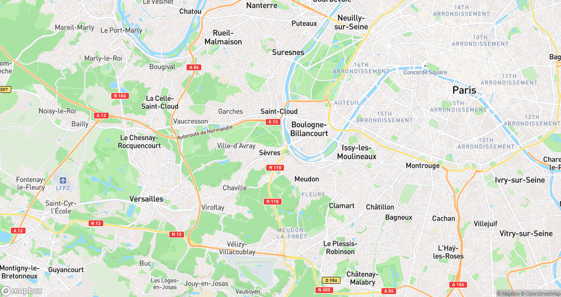 Localisation de la voiture à Sèvres