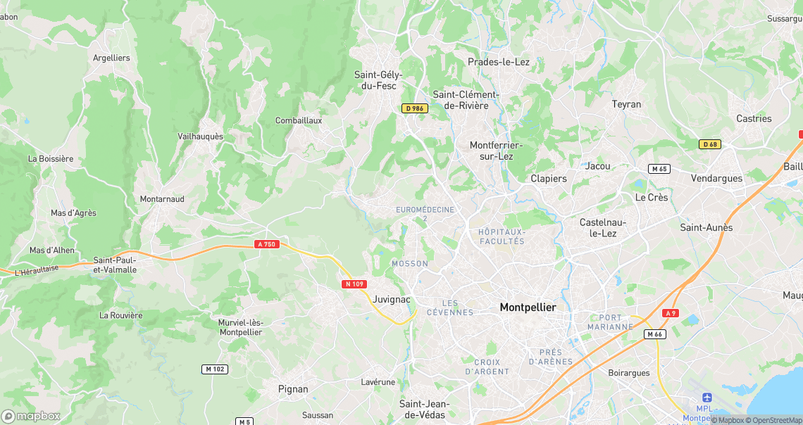 Localisation de la voiture à Grabels