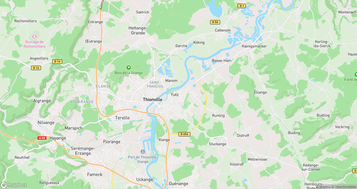 Localisation de la voiture à Yutz