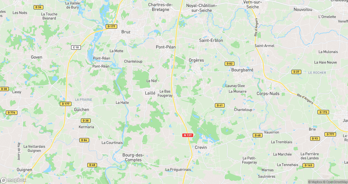 Localisation de la voiture à Laillé