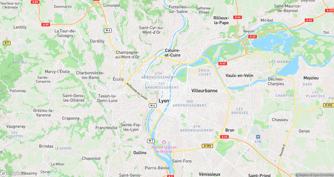 Localisation de la voiture à Lyon