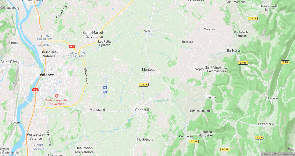 Localisation de la voiture à Montélier