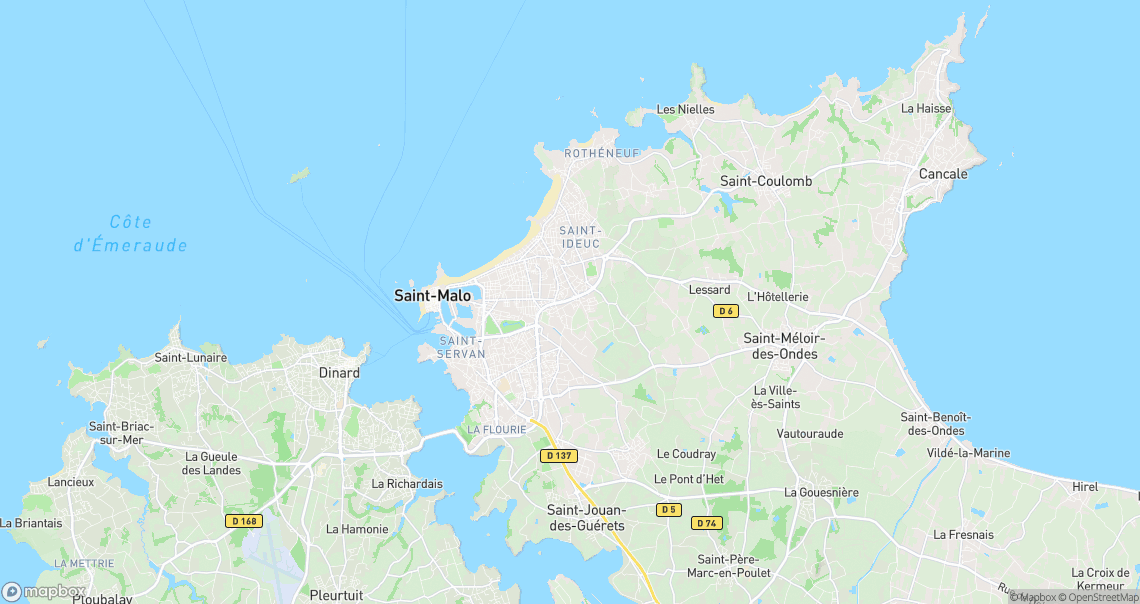 Localisation de la voiture à Saint-Malo