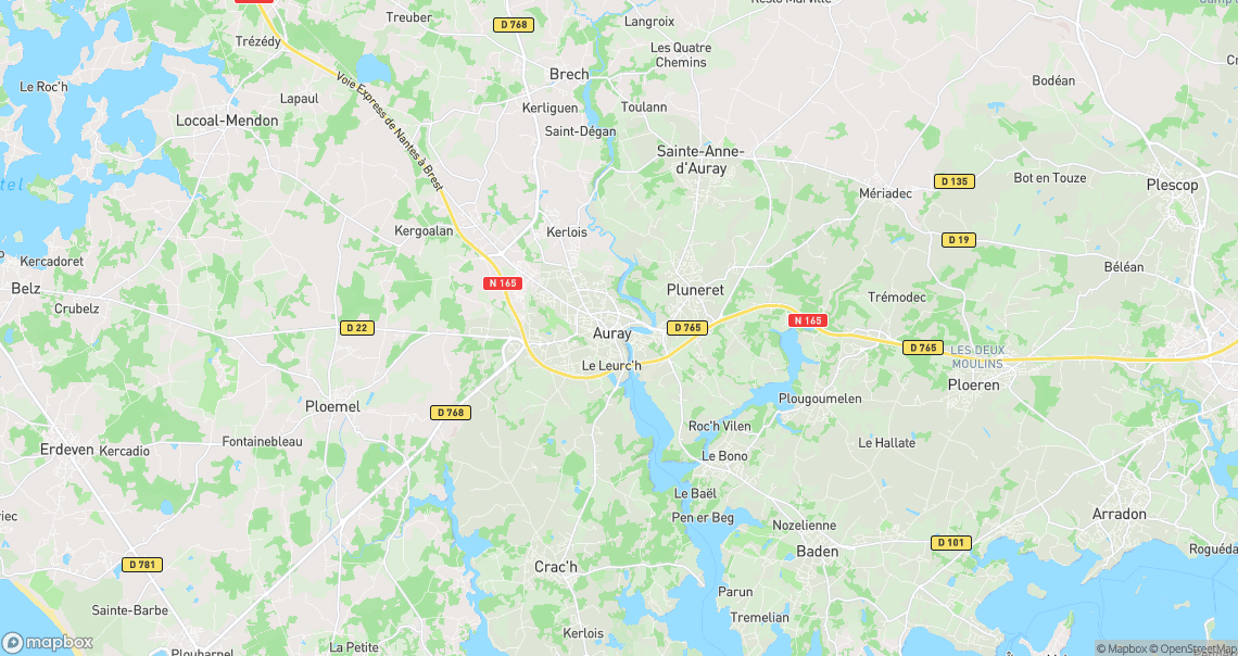 Localisation de la voiture à Auray