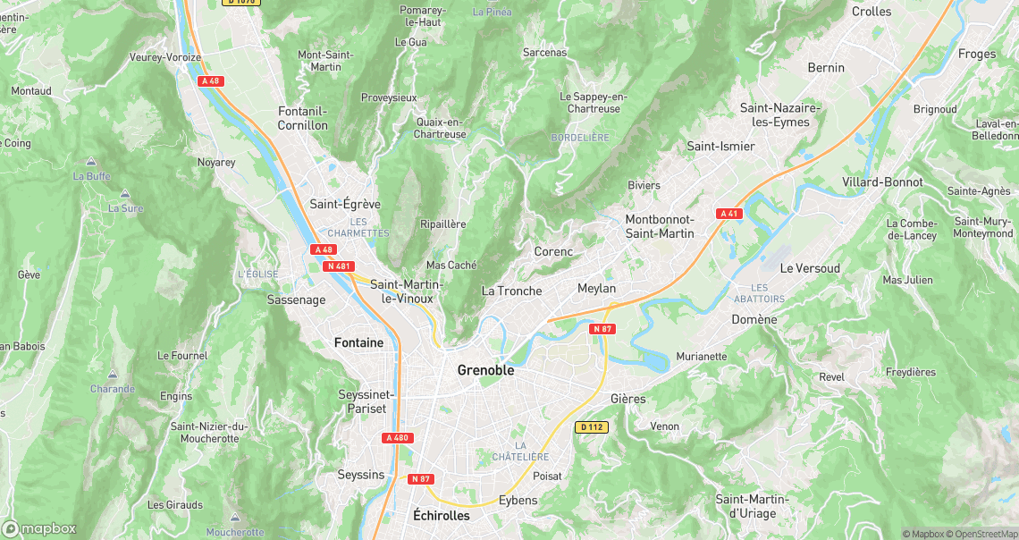 Localisation de la voiture à La Tronche