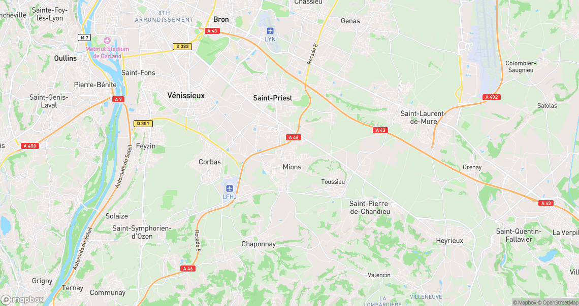 Localisation de la voiture à Mions
