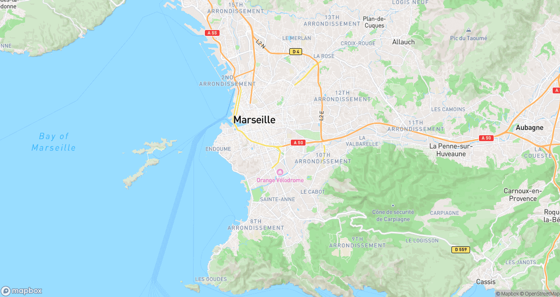 Localisation de la voiture à Marseille