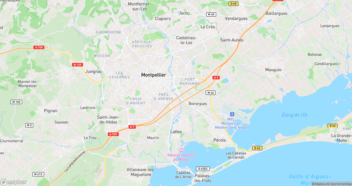 Localisation de la voiture à Montpellier