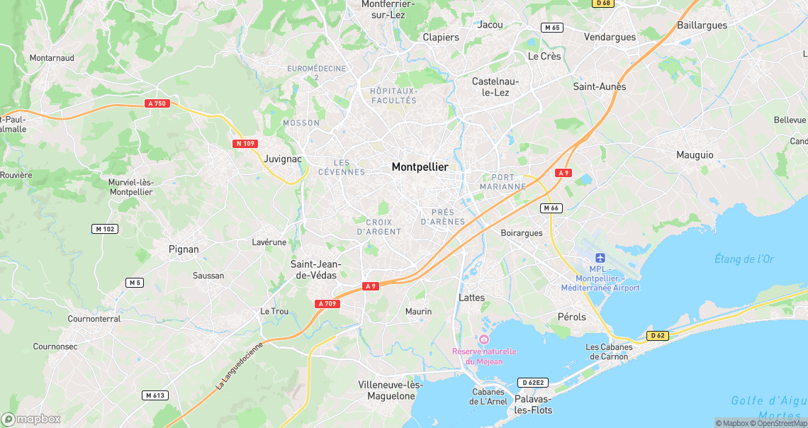 Localisation de la voiture à Montpellier