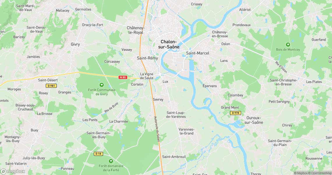 Localisation de la voiture à Sevrey
