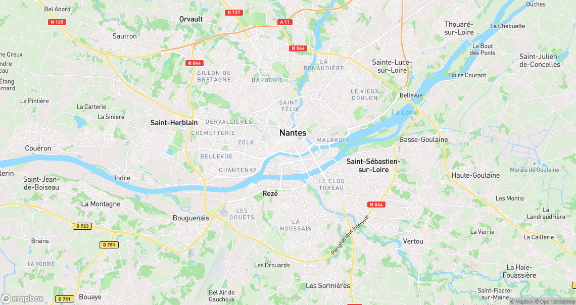 Localisation de la voiture à Nantes