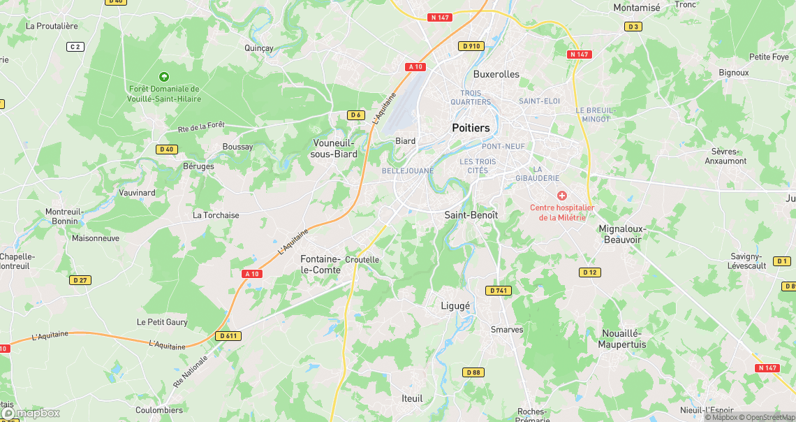 Localisation de la voiture à Poitiers