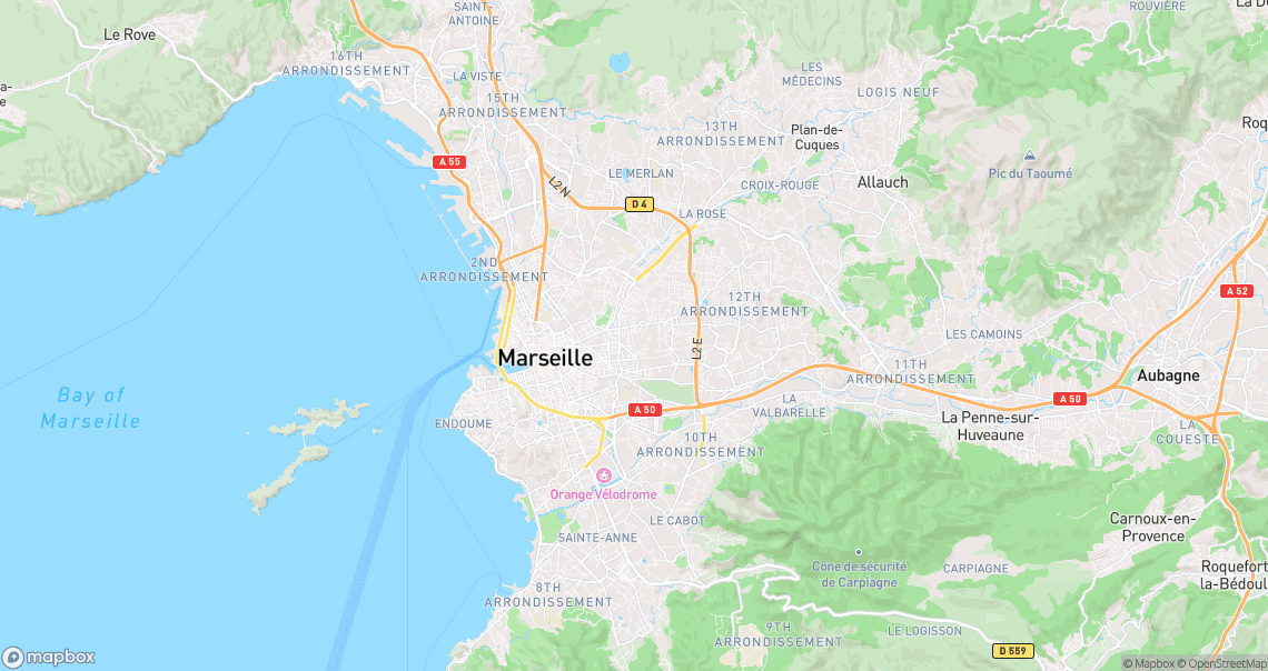 Localisation de la voiture à Marseille