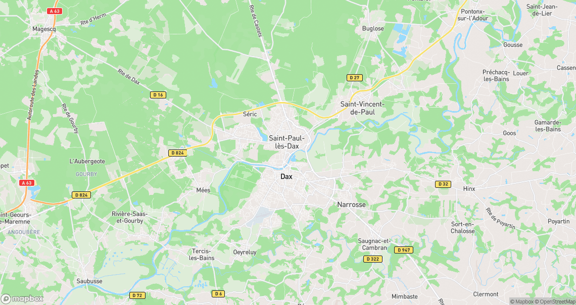 Localisation de la voiture à Dax