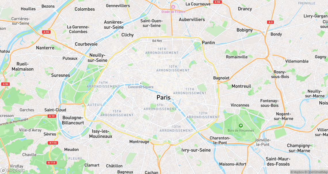 Localisation de la voiture à Paris