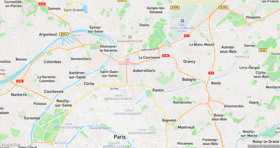 Localisation de la voiture à Aubervilliers