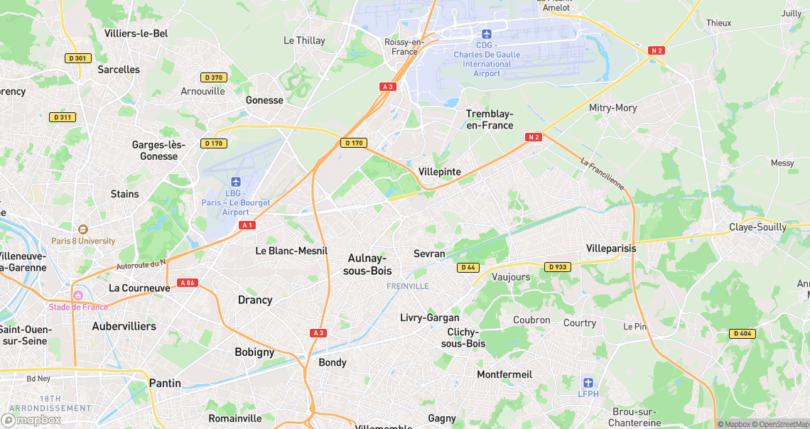 Localisation de la voiture à Aulnay-sous-Bois