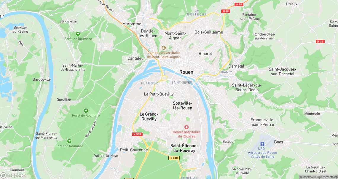 Localisation de la voiture à Rouen