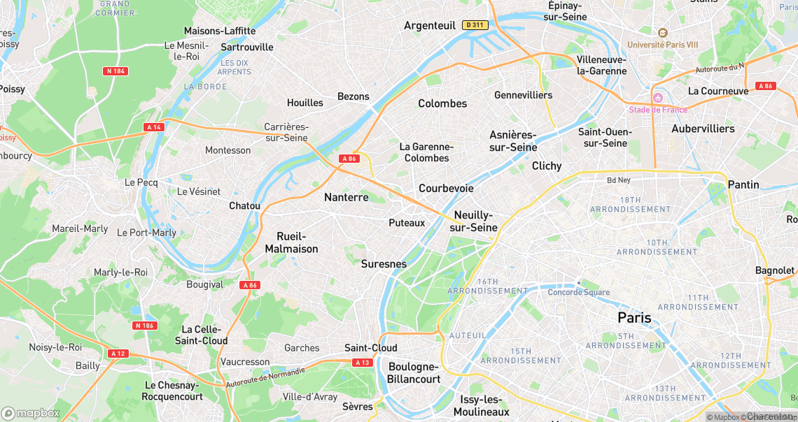 Localisation de la voiture à Puteaux