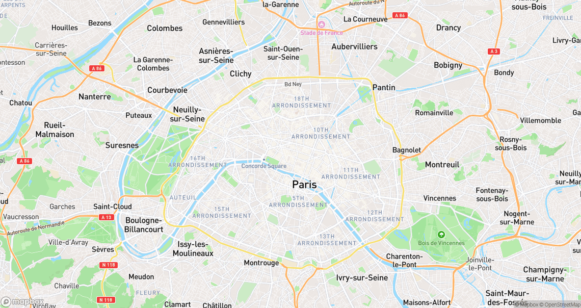 Localisation de la voiture à Paris