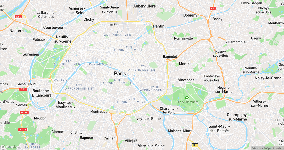 Localisation de la voiture à Paris