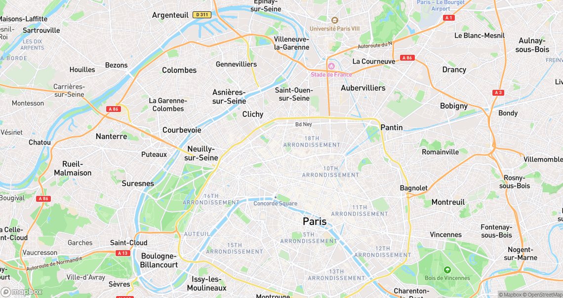 Localisation de la voiture à Paris