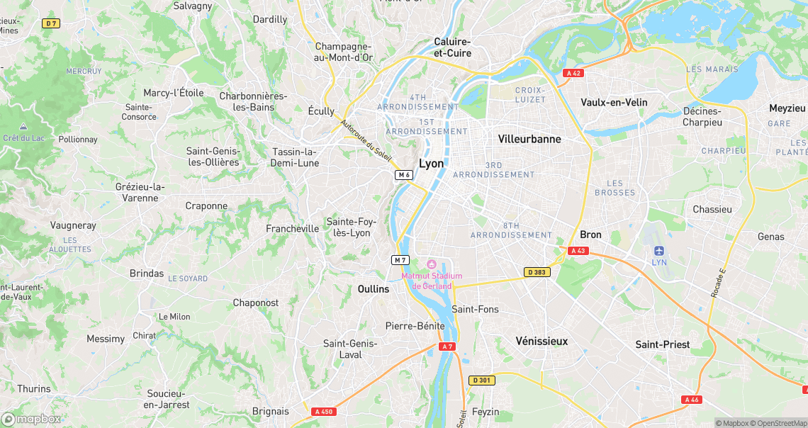 Localisation de la voiture à Lyon