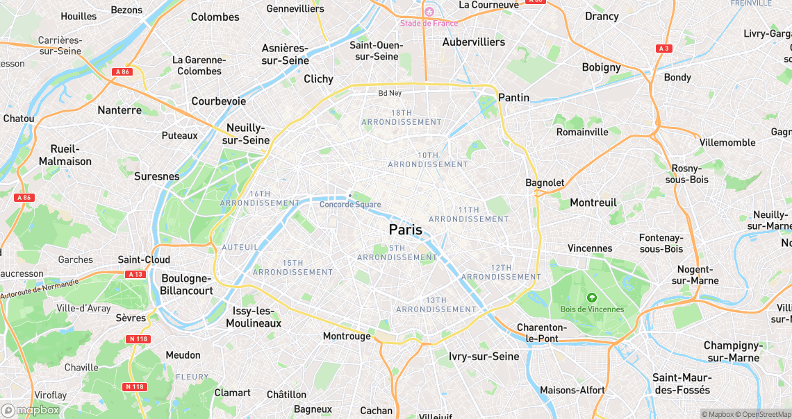 Localisation de la voiture à Paris