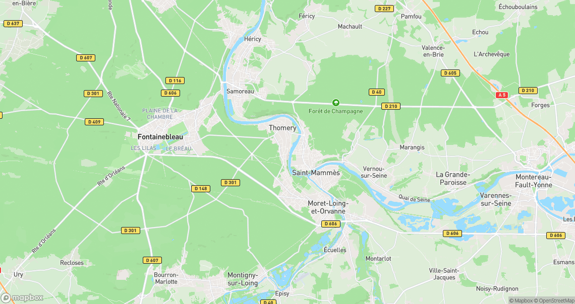 Localisation de la voiture à Thomery
