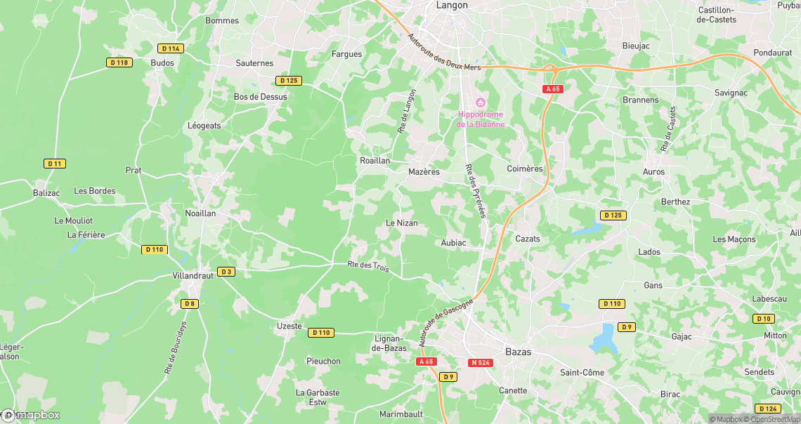 Localisation de la voiture à Le Nizan