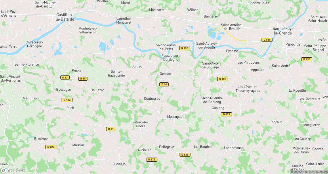 Localisation de la voiture à Gensac